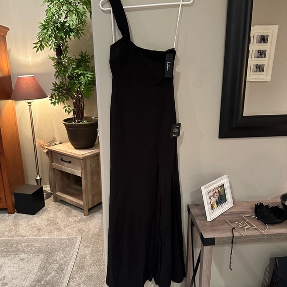 Lulus Your Majesty Black Asymmetrical Mermaid Maxi Dress, SIZE EXTRA SMALL - Picture 9 of 9